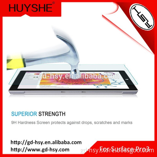 HUYSHE 9h 2.5d tempered glass screen protector for Microsoft surface pro 3/4 laptop screen protector